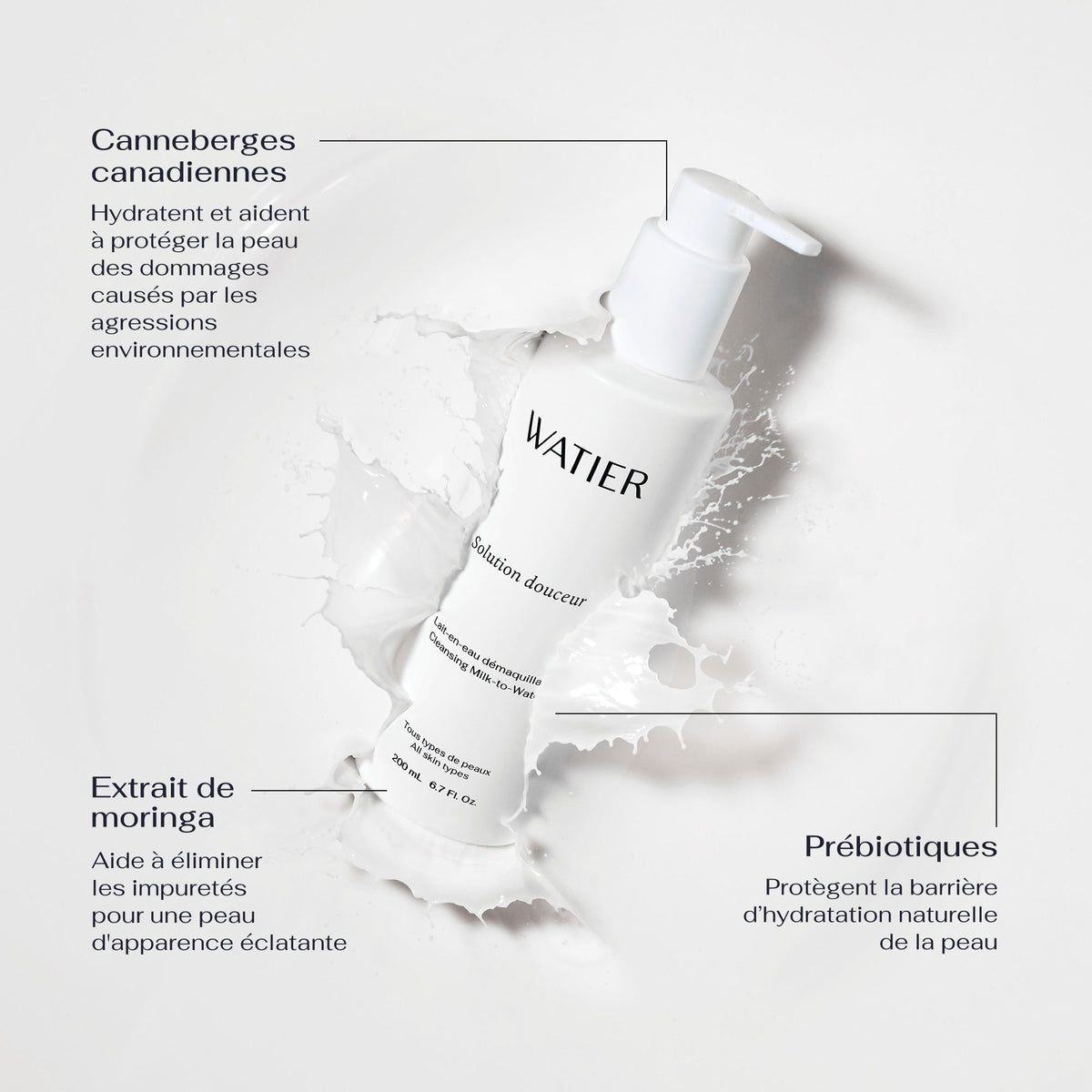 Solution Douceur Lait-en-eau démaquillant