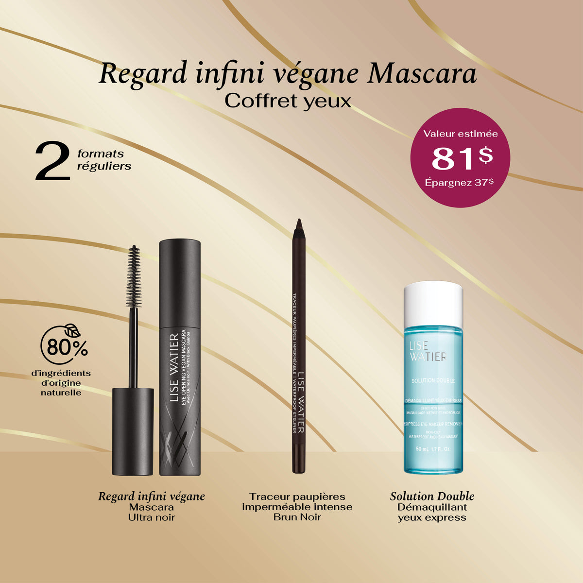 Coffret yeux Mascara Regard infini végane